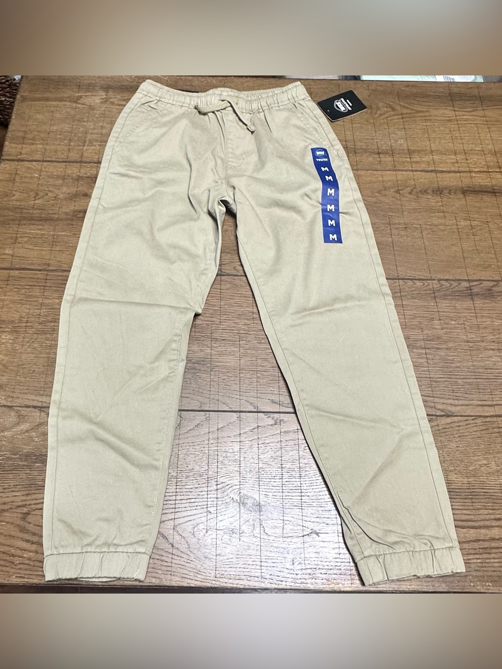 Boys Khaki Drawstring Jogger Pants Size Medium NWT